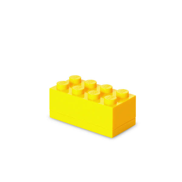 LEGO® Mini cutie depozitare LEGO 2x4 galben
