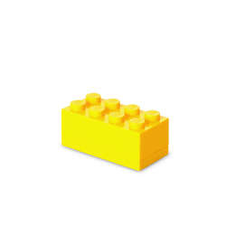 Mini cutie depozitare LEGO 2x4 galben