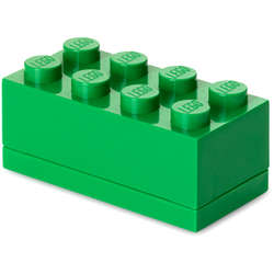 Mini cutie depozitare LEGO 2x4 verde inchis