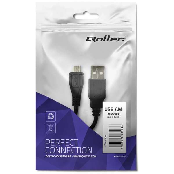 Qoltec Adapter USB 2.0 Male/ Micro USB Male