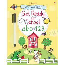 Wipe-Clean Get Ready for School abc and 123 - Usborne book (3+)