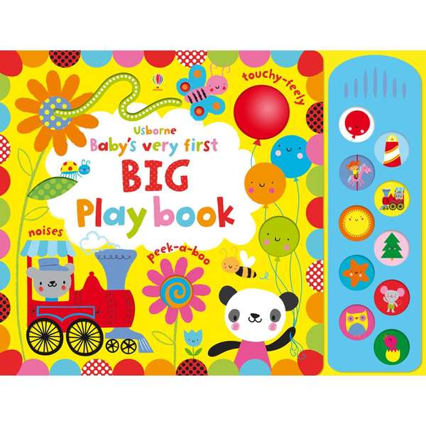 Babys Very First BIG Play book with sound panel - Usborne book (0+)