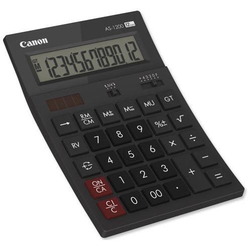 Calculator birou Canon AS1200, 12 digiti, display LCD vertical
