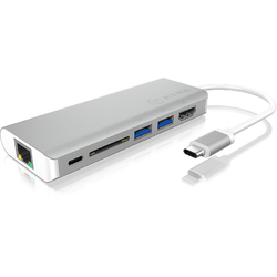 Icy Box Docking Station USB Type-C for Notebooks, 2xUSB 3.0, RJ45, USB Type-C