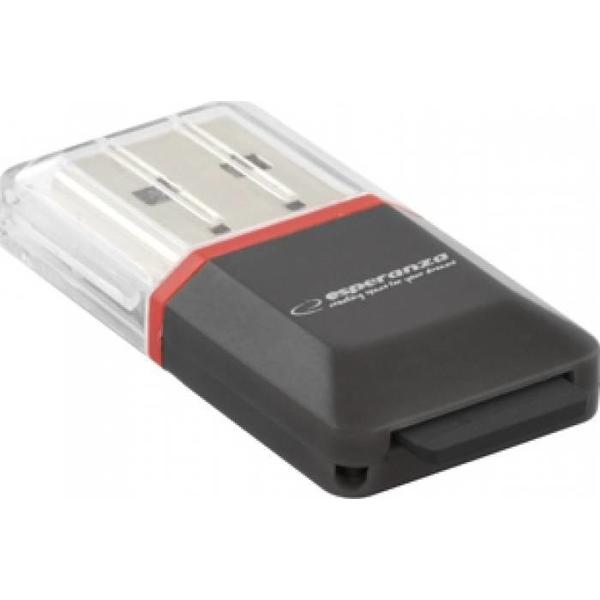 ESPERANZA Cititor de card MicroSD| EA134K| negru | USB 2.0|(MicroSD Pen Drive)