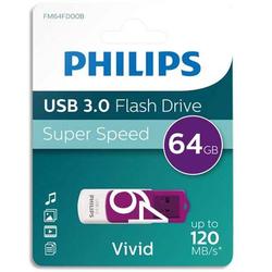 PHILIPS USB 3.0 64GB VIVID EDITION PURPL