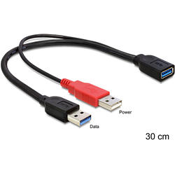 Delock cable USB 3.0-A female > USB 3.0-A male + USB 2.0-A male