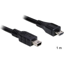 Delock Cable USB 2.0 micro-B male > USB mini male 1 m
