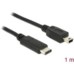 Delock Cable USB Type-C™ 2.0 male > USB 2.0 type Mini-B male 1m black
