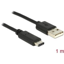 Delock Cable USB Type-C 2.0 male > USB 2.0 type-A male 1 m black