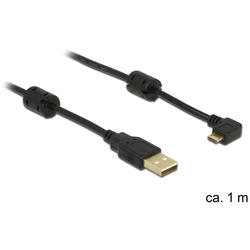 Delock Cable USB-A male > USB micro-B male angled 270