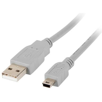 Lanberg cable USB 2.0 mini AM-BM5P 1.8m grey