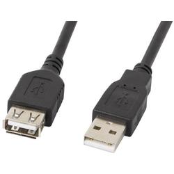 Lanberg extension cable USB 2.0 AM-AF 1.8m black