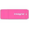 Integral USB Flash Drive Neon 8GB USB 2.0 - Pink