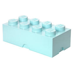 Cutie depozitare LEGO 2x4 albastru aqua (40041742)