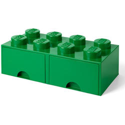 Cutie depozitare LEGO 2x4 cu sertare, verde (40061734)