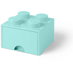 Cutie depozitare LEGO 2x2 cu sertar, aqua (40051742)