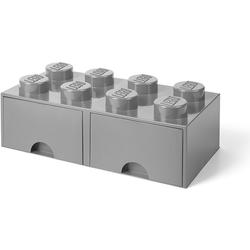 Cutie depozitare LEGO 2x4 cu sertare, gri (40061740)