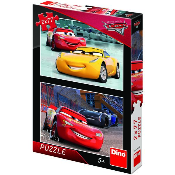 Dino Puzzle 2 in 1 - Cars 3: Cursa cea mare (77 piese)