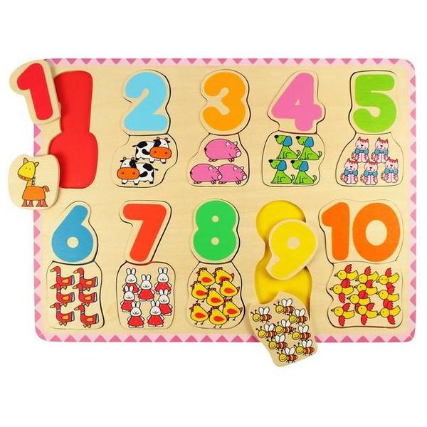 BigJigs Toys Puzzle - numere si culori
