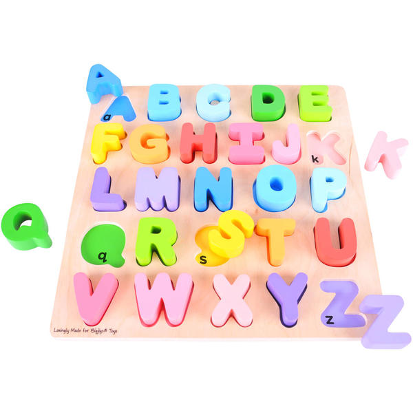 BigJigs Toys Puzzle colorat - alfabet