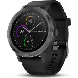 Ceas Smartwatch Garmin Vivoactive 3, Hr, Gps, Negru, Silicone Black