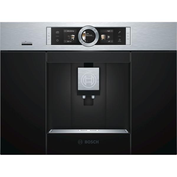 Espressor incorporabil Bosch CTL636ES6, 1600 W, 19 bar, Display TFT, Negru-Arginitiu