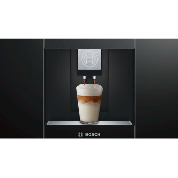 Espressor incorporabil Bosch CTL636ES6, 1600 W, 19 bar, Display TFT, Negru-Arginitiu