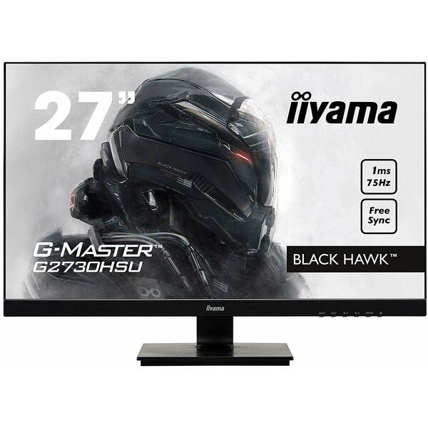 Monitor LED IIyama Gaming G-Master Hawk G2730HSU 27 inch 1 ms Black FreeSync 75Hz