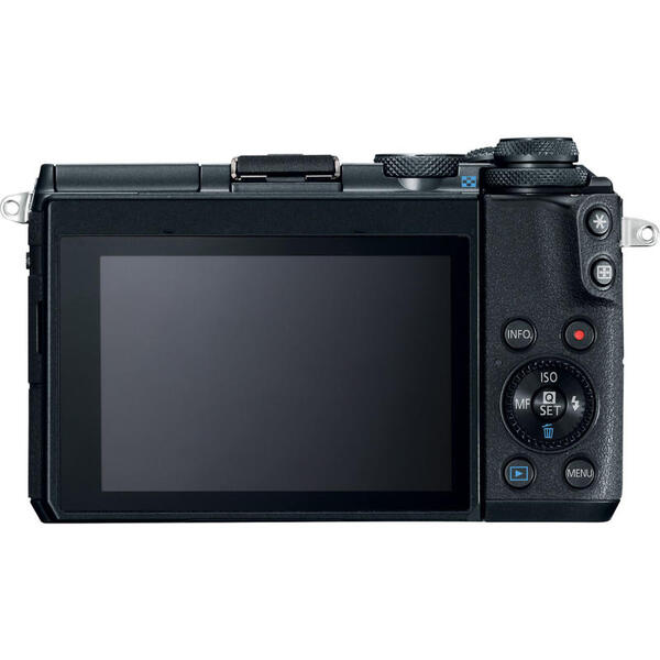 Kit Aparat foto Canon EOS M6 (cu un obiectiv 15-45mm), negru + adaptor Canon EF-S-EOS M