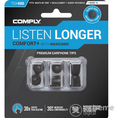 Dopuri pentru ureche din memorie Comply Comfort Plus Tsx-400 S/M/L for Sennheiser, negru