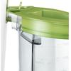 Storcator de fructe si legume Bosch MES25G0, 700 W, Recipient suc 1.25 l, Recipient pulpa 2 l, 2 Viteze, Tub de alimentare 73 mm, Alb/Verde