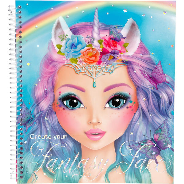 Create your Fantasy Face - Carte de colorat Depesche PT5298