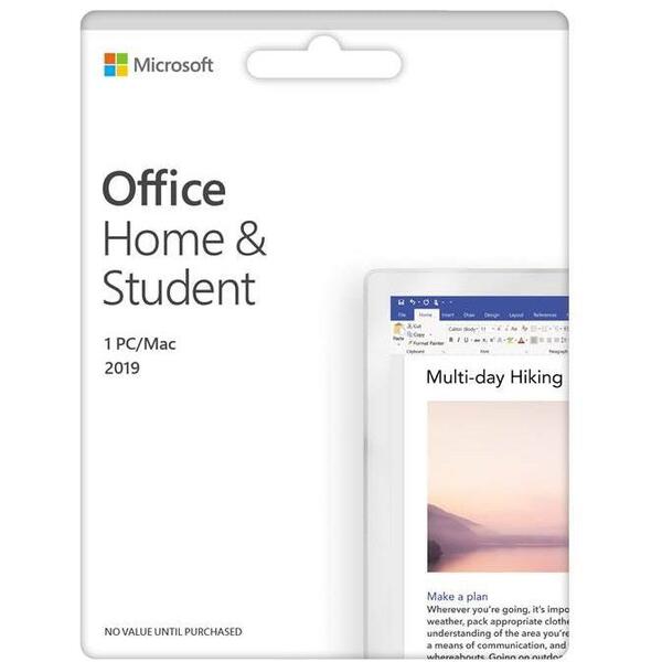 Microsoft Office Home and Student 2019 English EuroZone Medialess