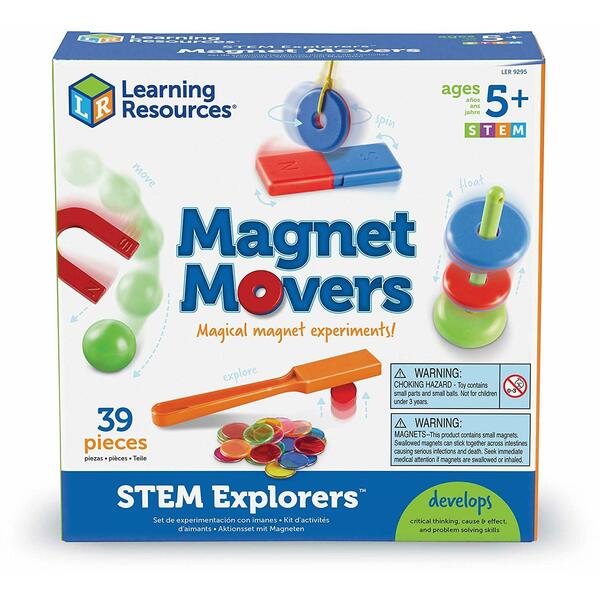 Joc magnetic Set STEM Learning Resources - Magie cu magneti, 56 piese, multicolor