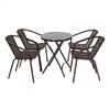 Set mobilier gradina Heinner Royal, masa, 4 scaune, ratan plastic