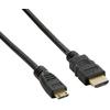 Cablu 4World mini HDMI 19/19 M/M, 1.5m, conector auriu
