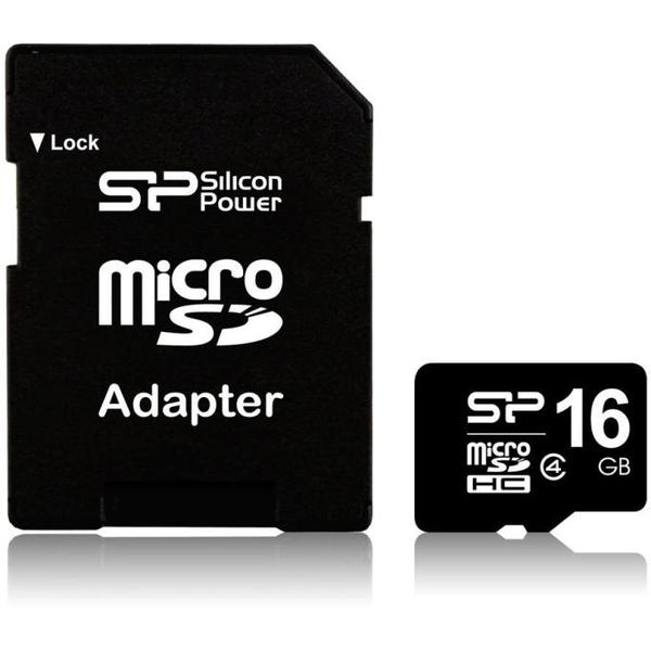 Card de memorie Silicon Power microSDHC 16GB + Adapter CL4