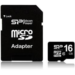 Card de memorie Silicon Power microSDHC 16GB + Adapter CL4