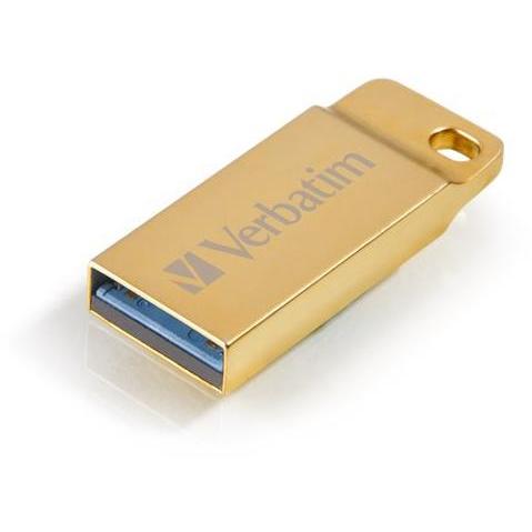 Memorie USB Verbatim Exclusive Metal 64GB, USB 3.0, Gold