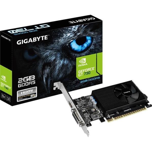 Gigabyte Geforce Gt 730, 2gb Gddr5 (64 Bit), Hdmi, Dvi, D-Sub
