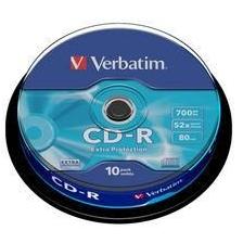 Blank Cd-R Verbatim Datalife 52x 700mb 10pk Spindle Extra Protection "43437"