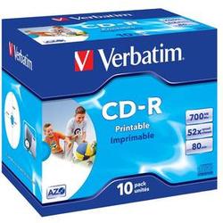 Blank Cd-R Verbatim Datalife Plus 52x 700mb 10pk Sc Vinyl "43426"
