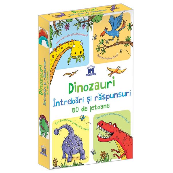 Didactica Publishing House Dinozauri - Intrebari si raspunsuri - 50 de Jetoane