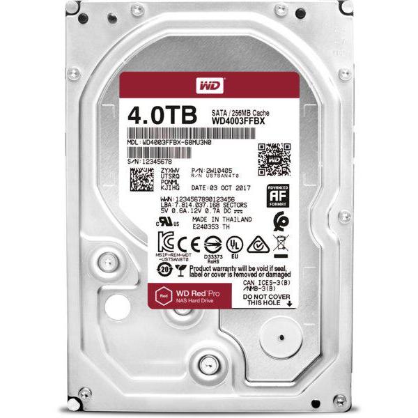 Hard Disk Western Digital Red Pro 4TB SATA-III 7200RPM 256MB