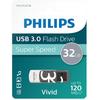 Memorie USB Philips FM32FD00B/00, USB 3.0,  32 GB, Vivid Edition ,Gri