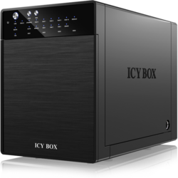 Carcasa ext. HDD IcyBox 4 x 3,5'' USB 3.0, eSATA Host, RAID 0 1, 3, 5, 10, negr