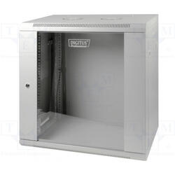 DIGITUS Wallmount cabinet 12U, 600x450mm, grey RAL 7035