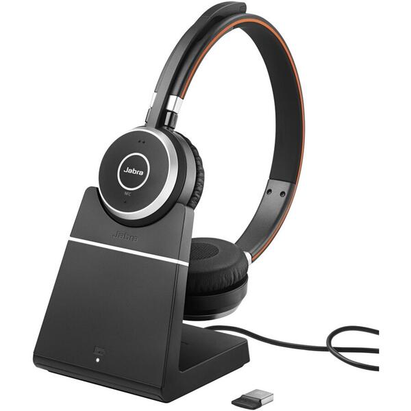Jabra Evolve 65+ UC Stereo -  headset Inkl Landestation 6599-823-499