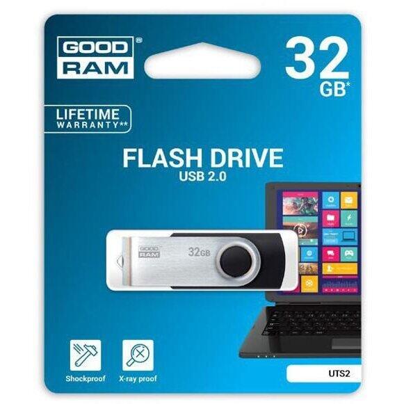 Memorie USB Goodram UTS2, 32GB, negru